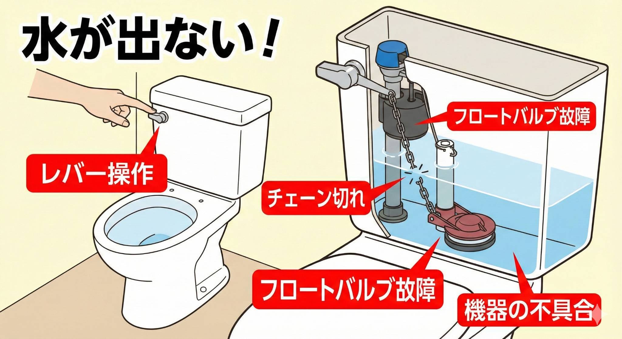 キッチンの水が出ない